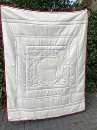 Quilt deken van liefde achterkant