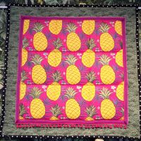 Quilt annanas applicatie geborduurd 